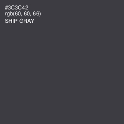 #3C3C42 - Ship Gray Color Image